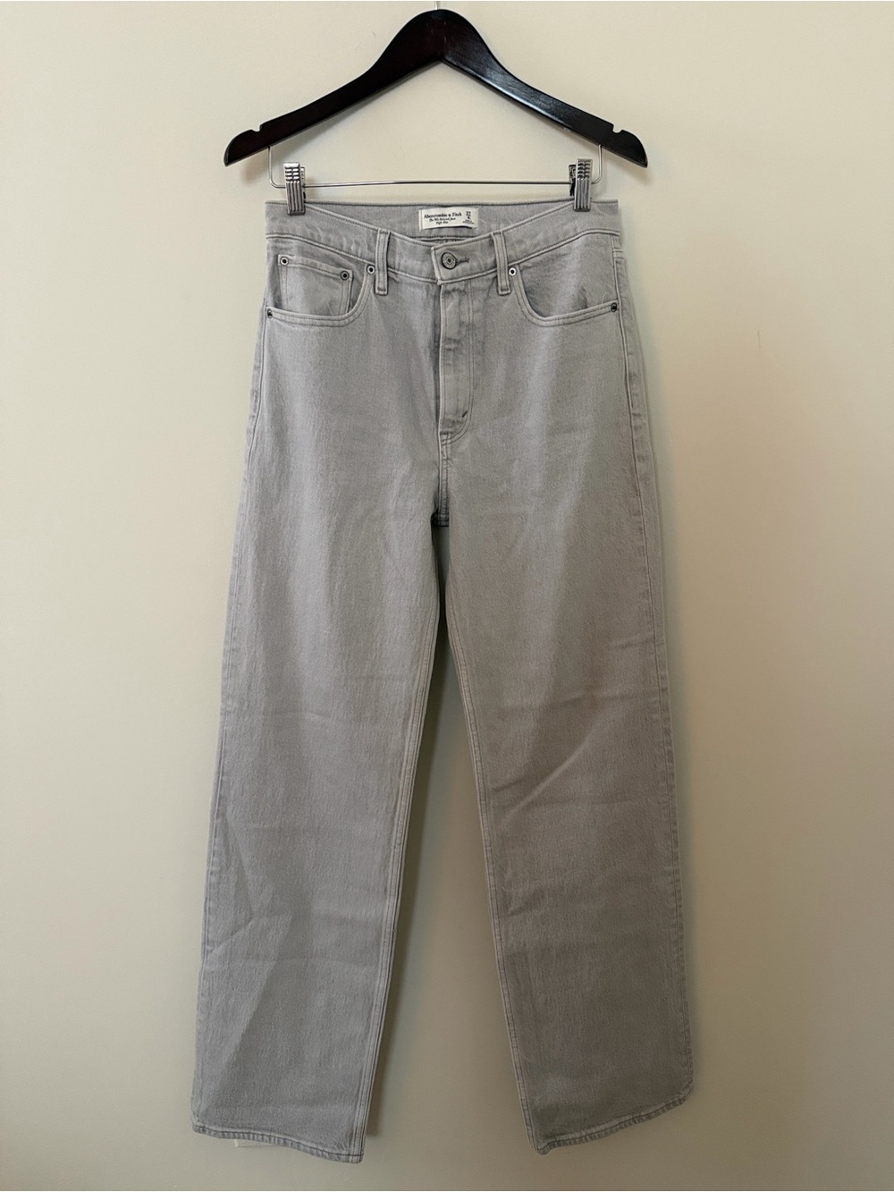 Abercrombie & Fitch Light Gray Straight Leg Jeans